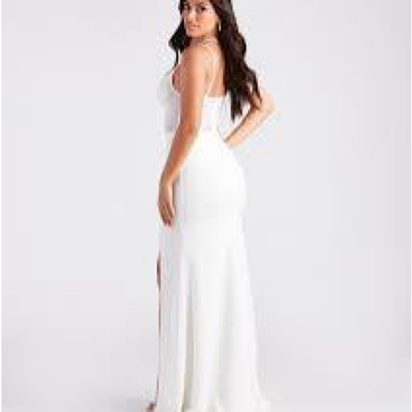 Stunning lace bodice corset white dress formal wedding prom - Picture 2 of 7